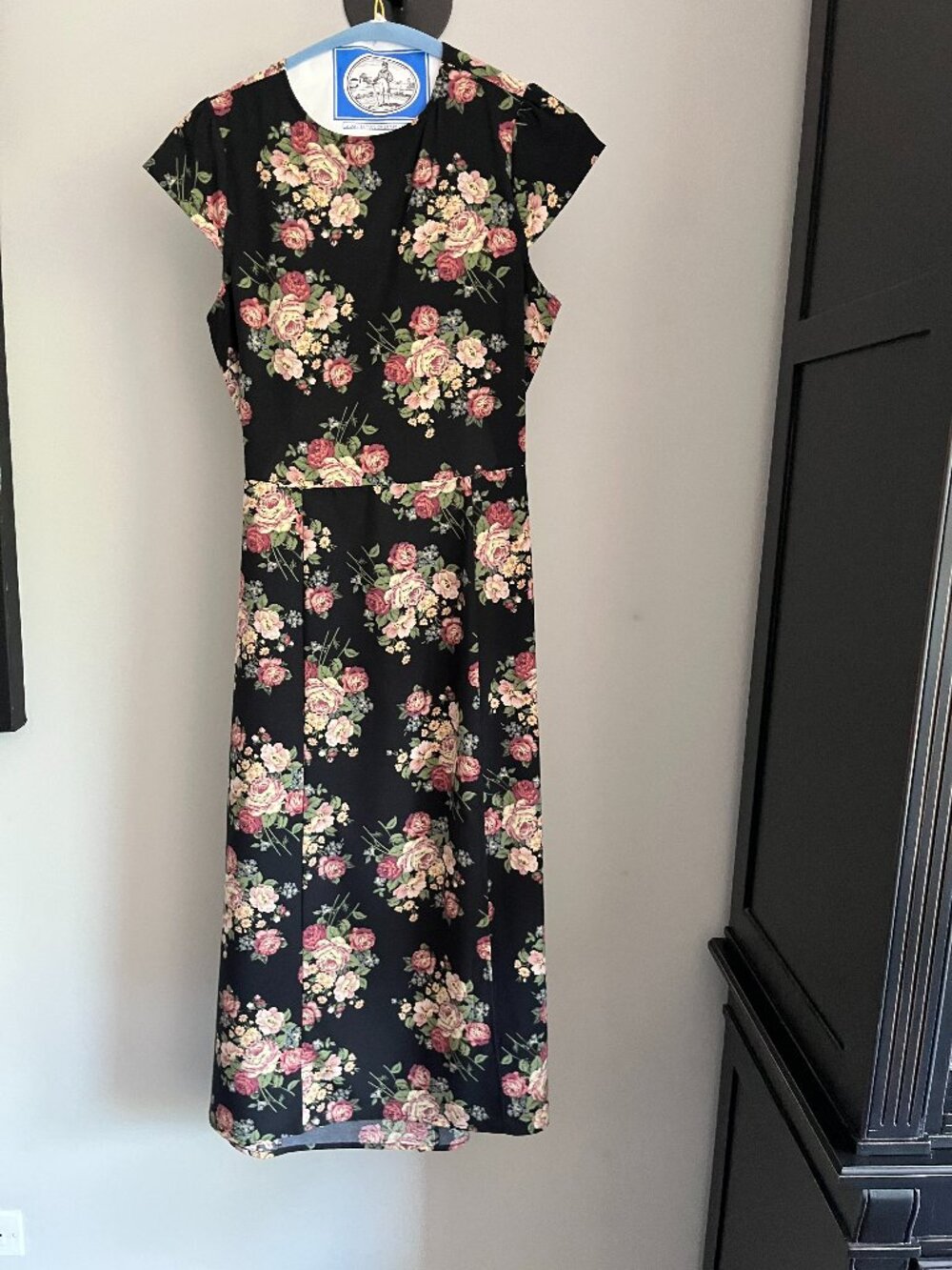 Sugarlips Black Floral Everbloom Cutout Midi Dress